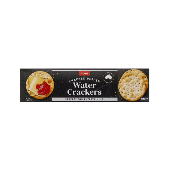 Water Crackers Cracked Pepper 125g