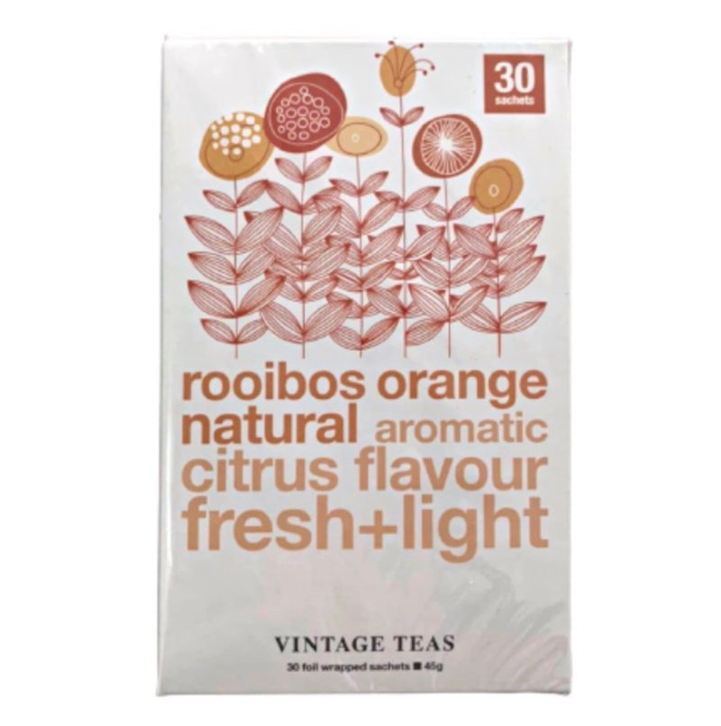 Rooibos Orange Natural Aromatic Citrus Flavour Fresh + Light 30 Bags