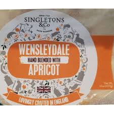WENSLEYDALE HAND BLENDED WITH APRICOT CHEESE