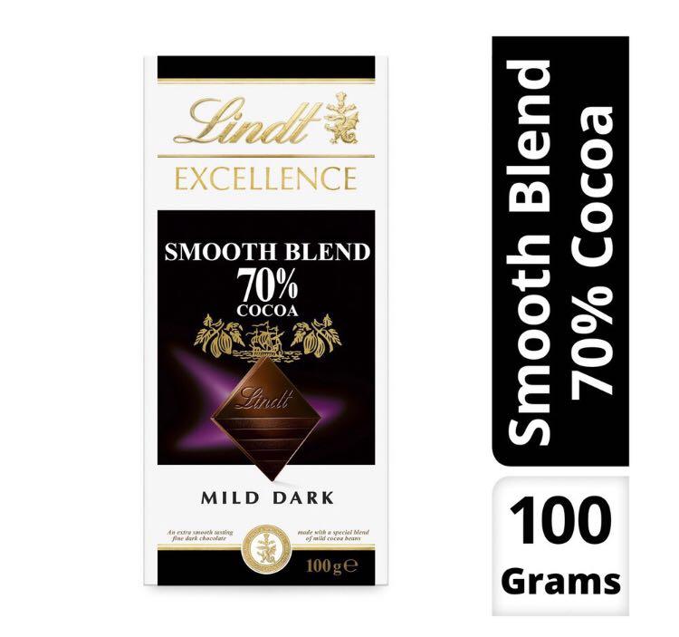 Lindit  Excellence  Smooth  Blend   70%  Cocoa  Mild Dark  -  100g