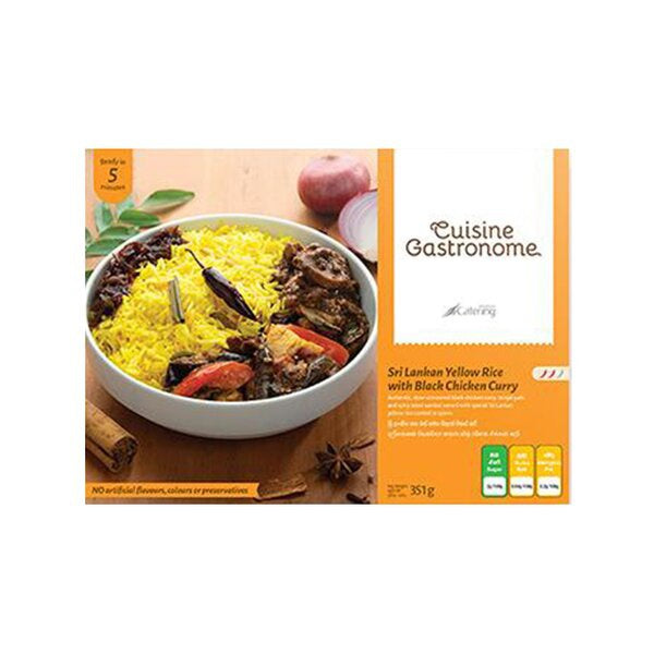 Sri lankan yellow Rice With Black Chicken curry 251g by Sri Lankan Catering